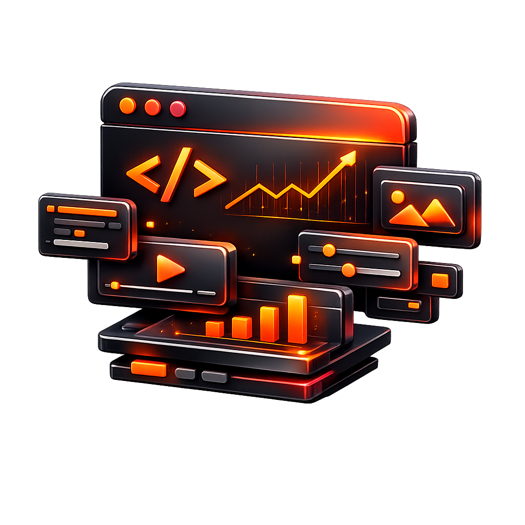 Code editor on a laptop with a modern web application interface